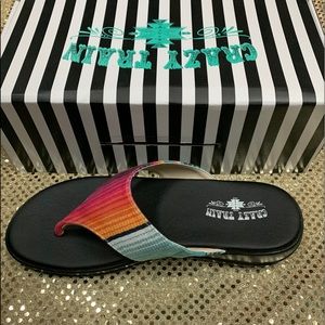 Crazy Train Serape flip flops
